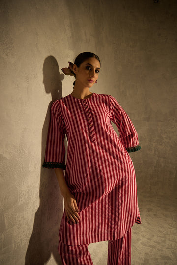 Red N Pink Stripe Set
