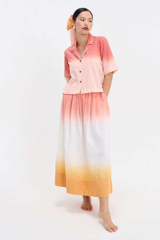 Ombre Skirt Top Set