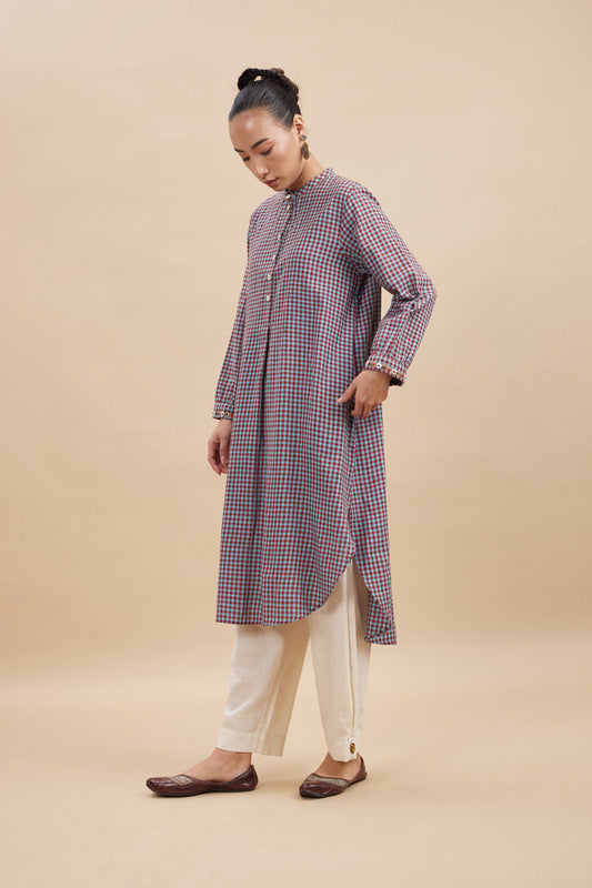 Check Kurta Set